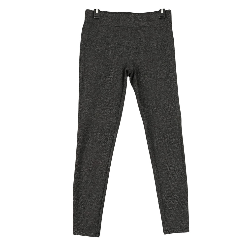 LOFT Leggings Women S‎ Gray Herringbone Knit Stretch Pull On Workwear